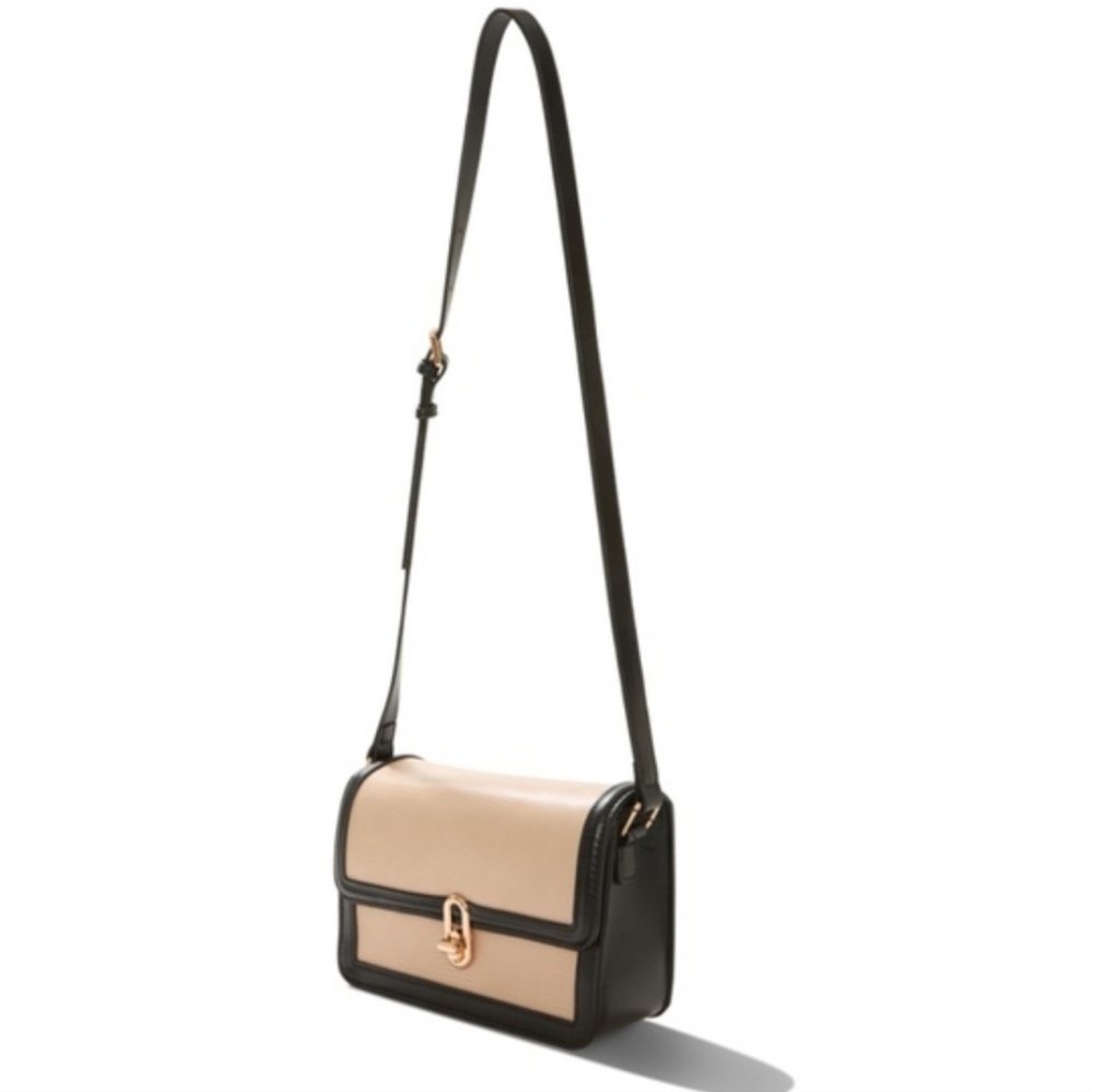 Jules Kae. Mia Bag. Elegant Black and Tan Women's Shoulder Bag